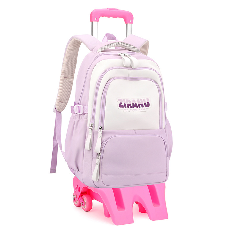 Pescado natural nueva mochila para niños de grado 3 - 6 estudiantes de primaria con tirón con ruedas para subir escaleras, mochila de secundaria secundaria