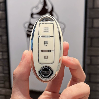Unisex – Car key bag - nissan-d-smart-3-key-single-shell-white