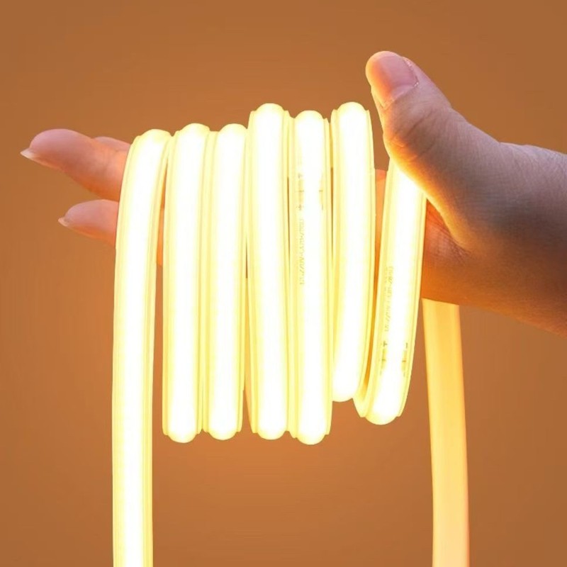 高亮cob灯带LED220V线形软灯条家用客厅自粘吊顶户外防水工程IP65|undefined