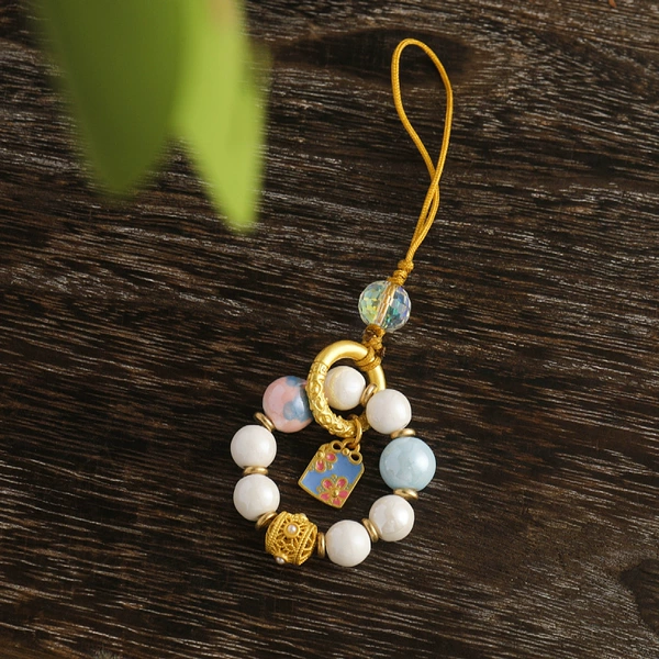 10mm ash porcelain glazed mobile phone chain [signed]