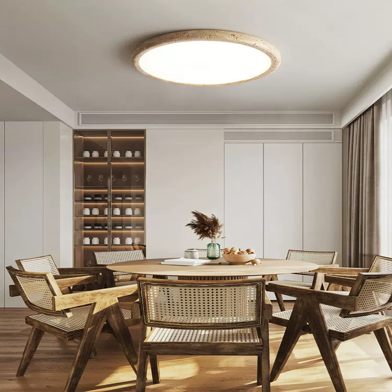lámpara de techo del comedor, viento, dormitorio japonés, lámpara retro, sala de estar simple, diseño de lámpara de techo de Huang Dongshi.