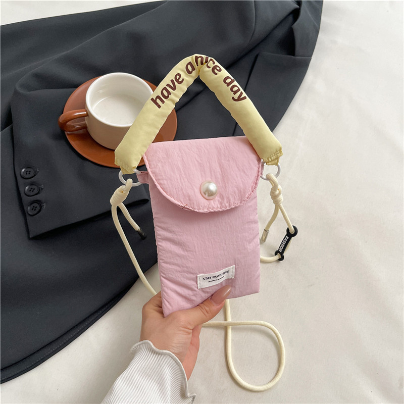韩系单肩包冬季棉服手提小方包女手机口红配饰包轻便钥匙零钱斜挎|undefined