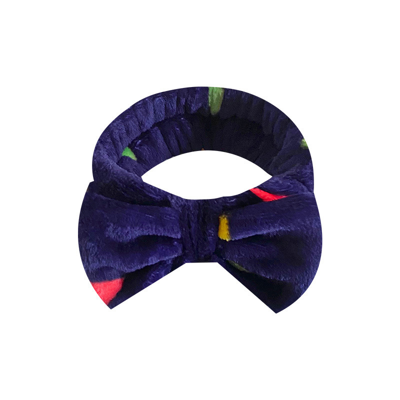 Europa y los Estados Unidos ondulado punto de leopardo coral mariposa fin correa de cabello mujer lavado cara banda de cabello rayas transfronterizas peluche adornamientos para el cabello al por mayor