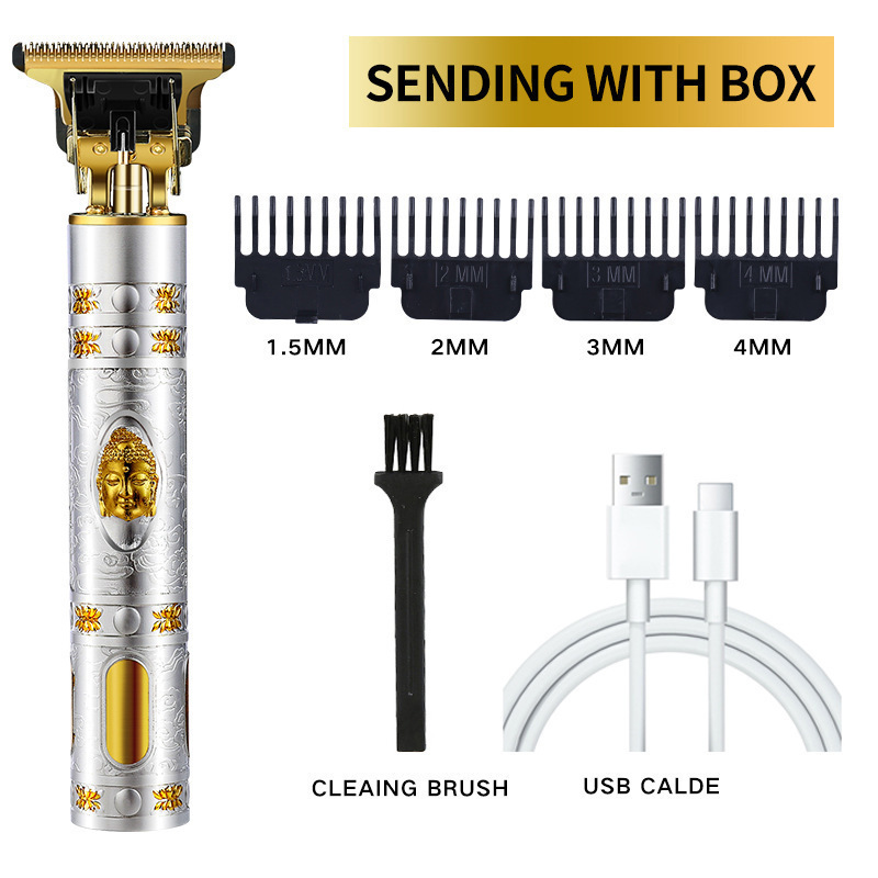Cross-border professional electric hair clipper portable home oil head electric razor head god carving electric razor wholesale