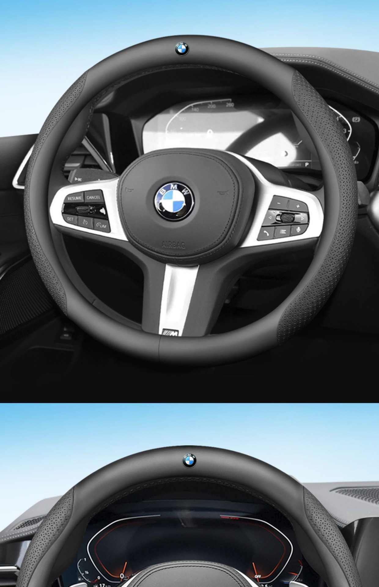 Suitable for BMW steering wheel cover suede new 5 series 3 series 4 series 1 series X1X2X3X4X5X6 handle cover four seasons cross-border