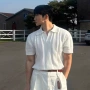 v领商务外贸短袖polo衫