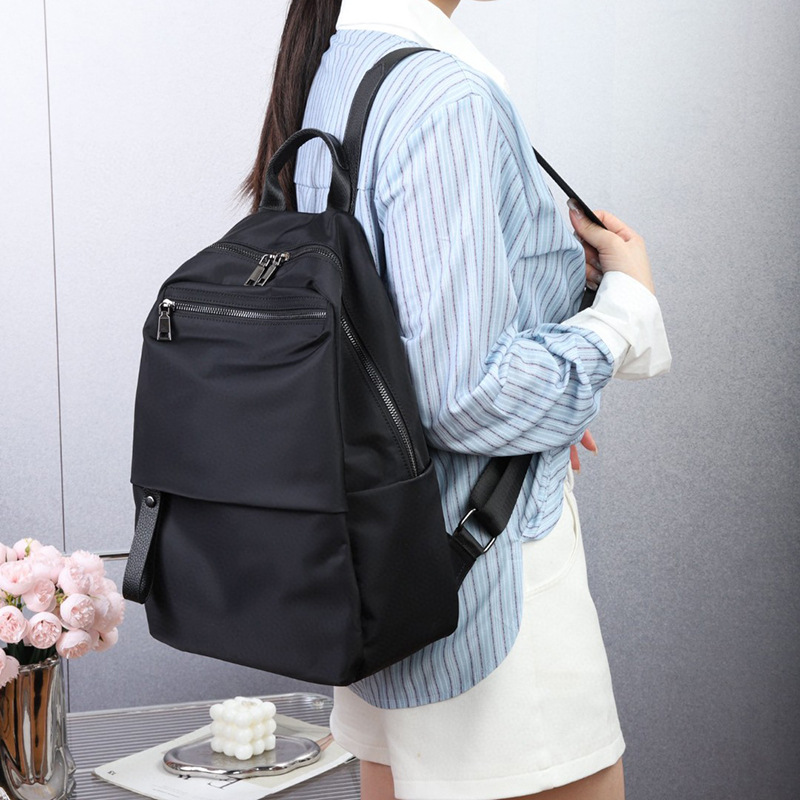 2025新款双肩包女防水牛津布大容量旅行包学生书包电脑包休闲女包