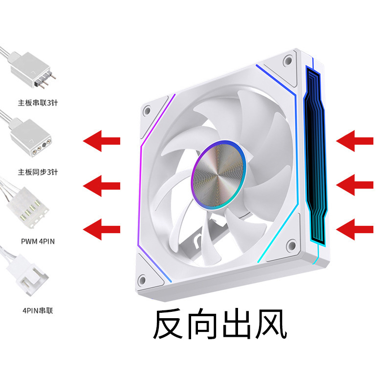 LOVINGCOOL プリズム 4RS ケースファン ARGB 神光同期 12CM 静音外光発光冷却ファン|undefined