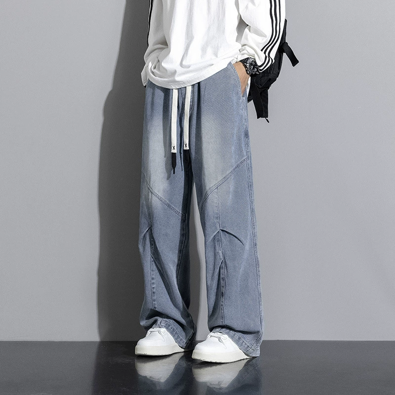 Красивый джинсы мужской весенний и осенний ветер в Гонконге