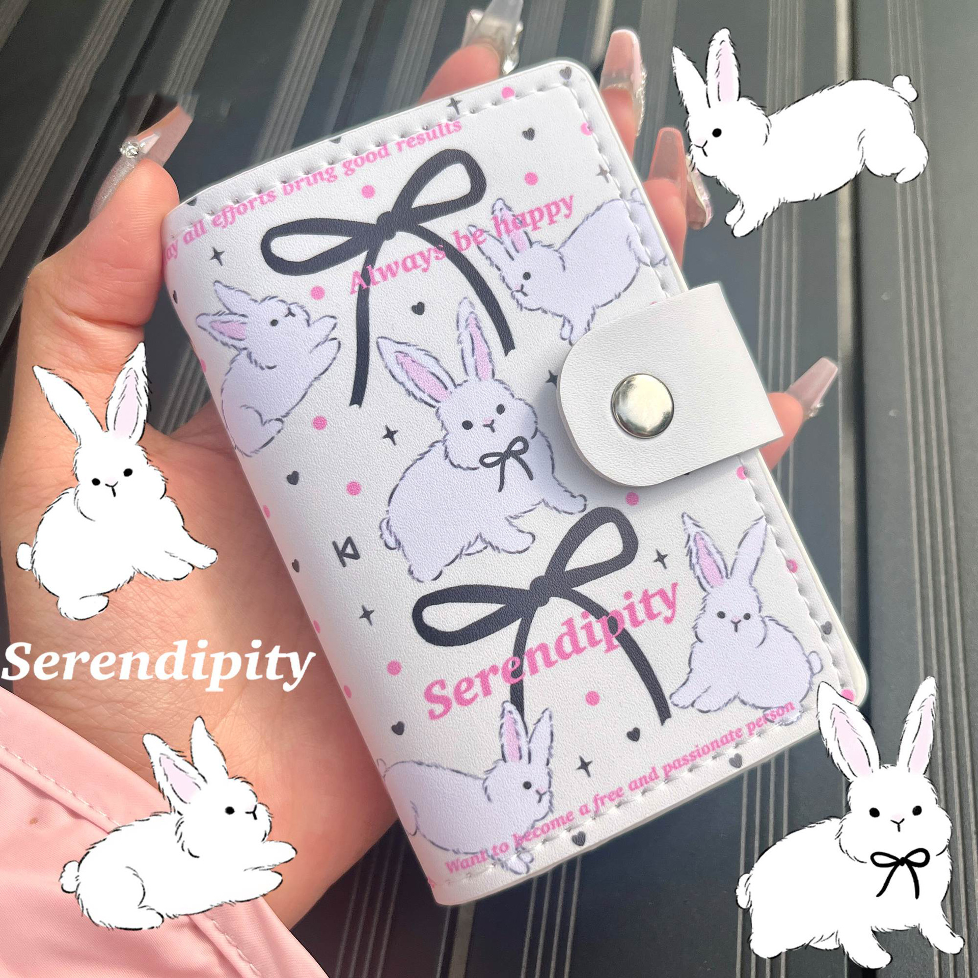 Bolsa de tarjetas para mujeres compacta multi-tarjeta de gran capacidad licencia de conducir licencia de conducir personalidad encantadora bolsa de cambio bolsa al por mayor