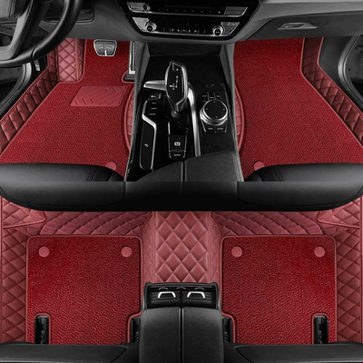 Ayaqaltılar (Kovriklər) – Car Mats - burgundy-burgundy-slimming-silk-double-layer-foot-pads