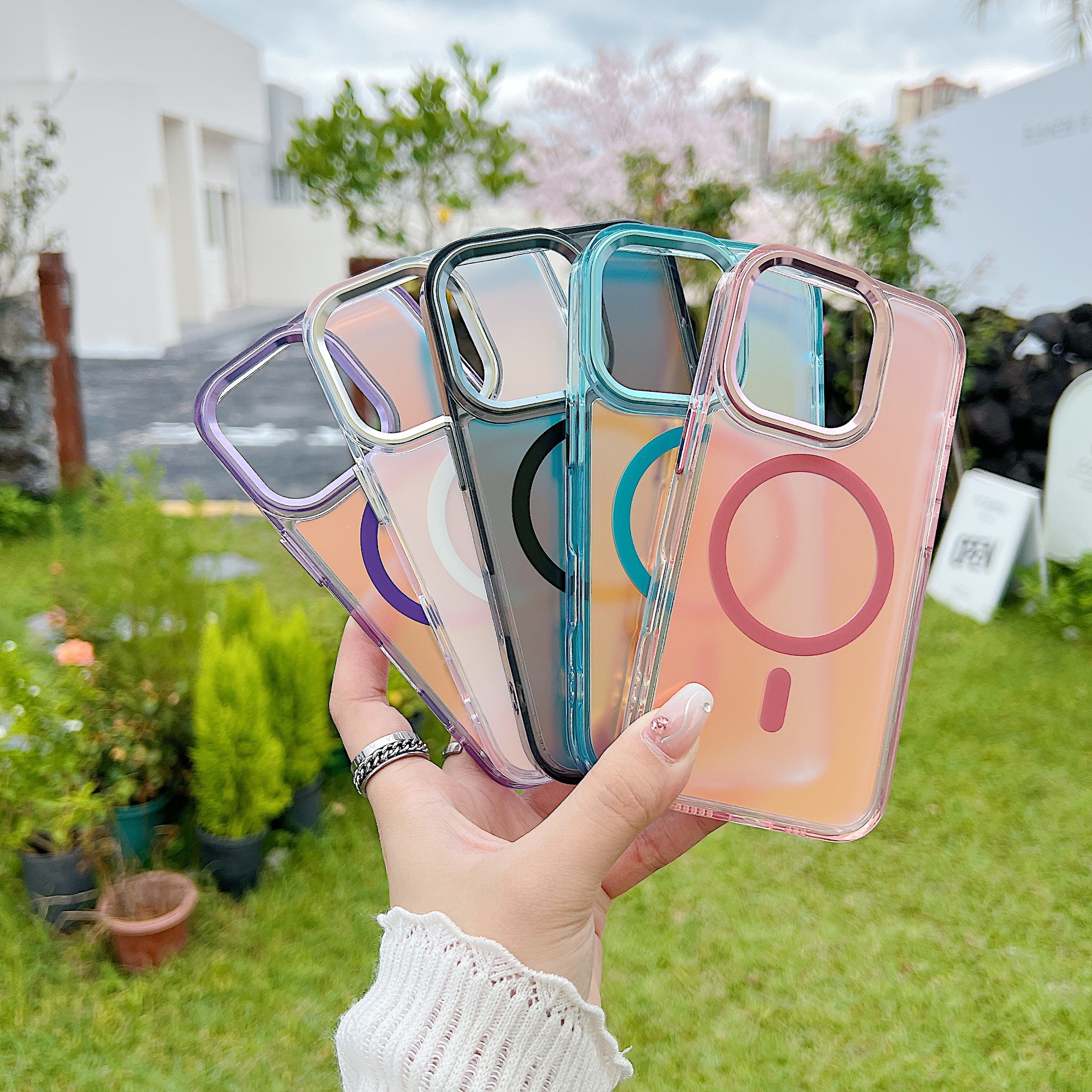 Funda magnética camaleón bright shadow para iphone y samsung_voghion.com