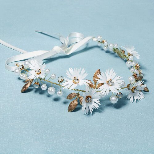 AliExpress Super Fairy Headband Flower Garland Headband Mori Girl Bridal Crown Sweet Korean Wedding Veil Headband