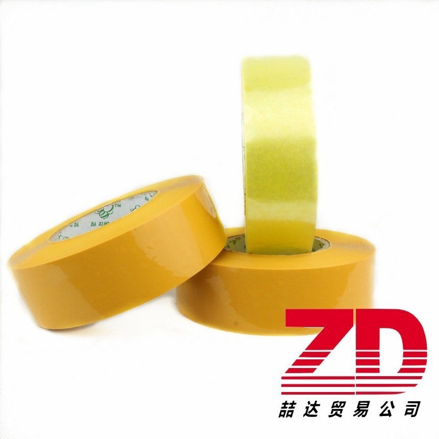 广州批发封箱胶胶粘带小蜜蜂胶带透明胶带米黄封箱胶45mm厂家现货