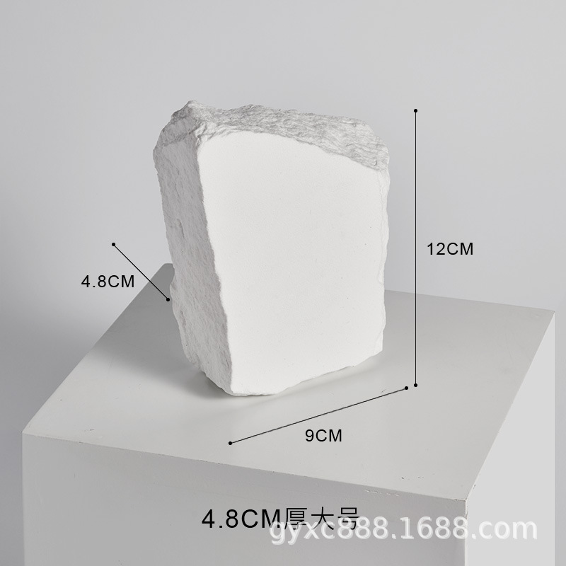 Estilo nórdico blanco irregular yeso fotografía decoración props joyería al por mayor producto de la joyería fotografía de fondo