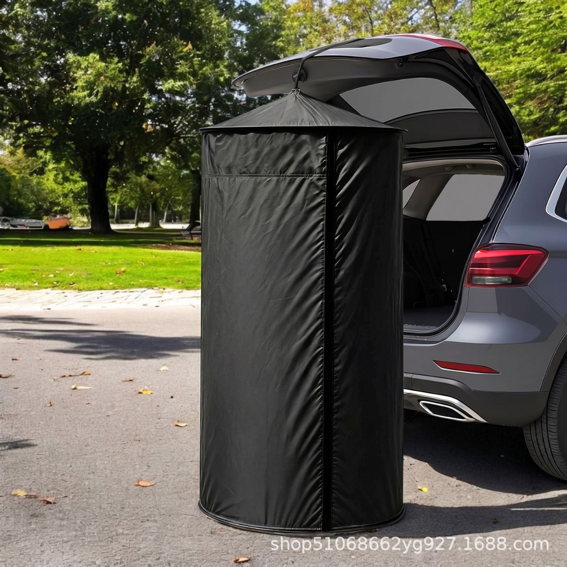 Portable outdoor shower and changing tent, car-mounted hanging toilet tent, camping quick-open privacy changing tent