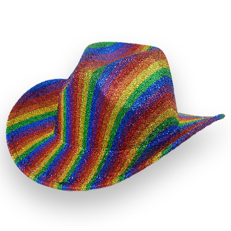 Europa y los Estados Unidos multicolor sombrero de vaquero occidental extranjero espectáculo de escenario cool festival de sombrero de jazz