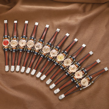 新款复古手表多款式牛皮石英手表手链手工不锈钢多层圆圈手表饰品