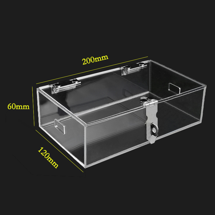Transparent Acrylic Family Self-Discipline Student Mobile Phone Storage Box Desktop iPad Tablet Password Lock Storage Box