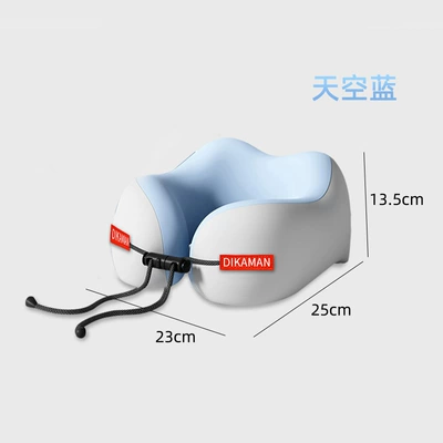 New Cross-Border Memory Foam Neck Headrest - sky-blue-single-pillow