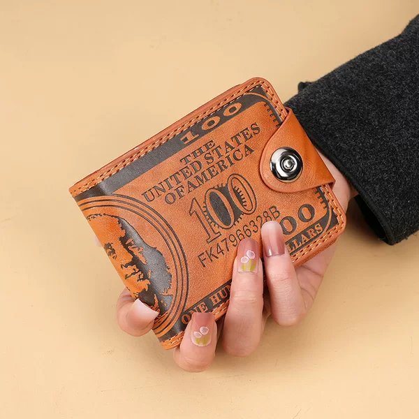 Retro Business Dollar Folding Card Holder Multi-Card Slot Driver's License Wallet Multi-Function Pu Men's Short Wallet Wholesale