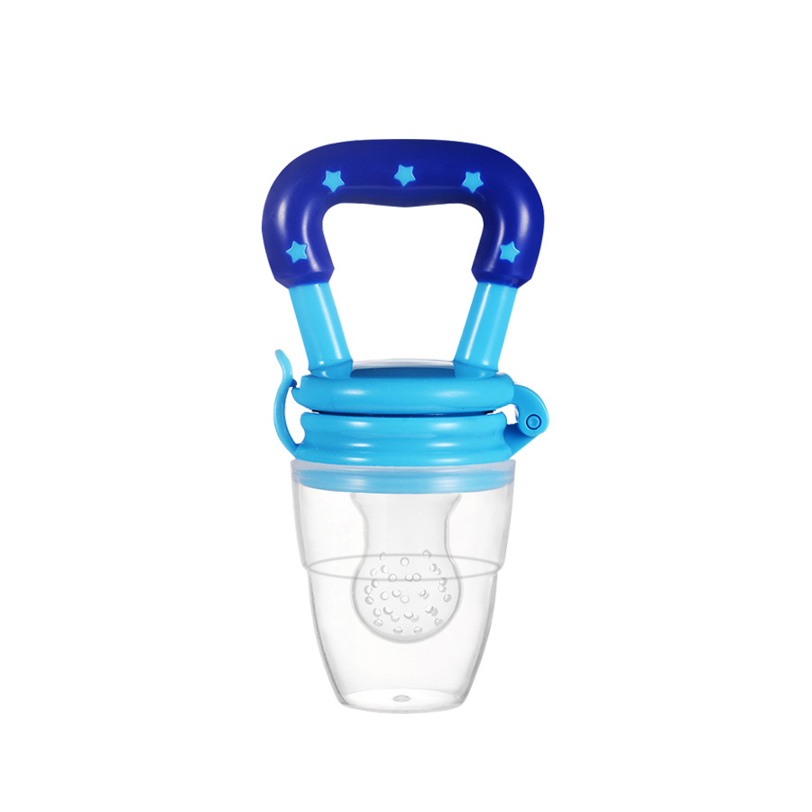 Fábrica personalizada bebé mordida música frutas y verduras para niños bebé bolsa de malla de silicona chupete artefacto de alimentación de frutas y verduras