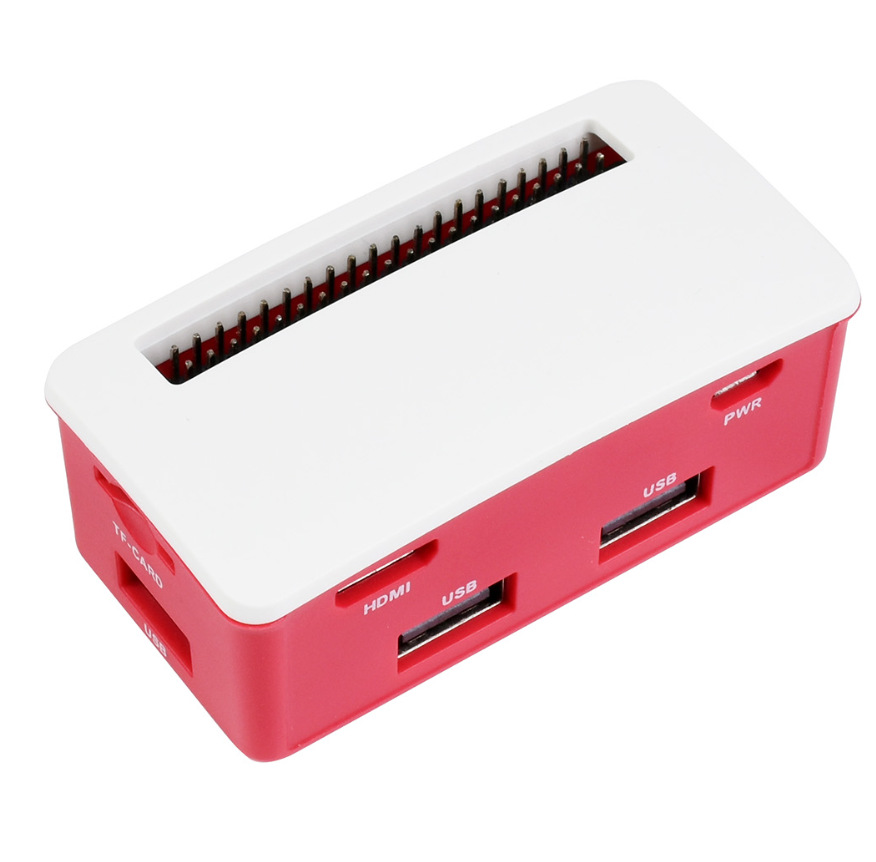 微雪 树莓派Zero外壳套件4路USB2.0红白磨砂外壳 HUB集线器扩展器