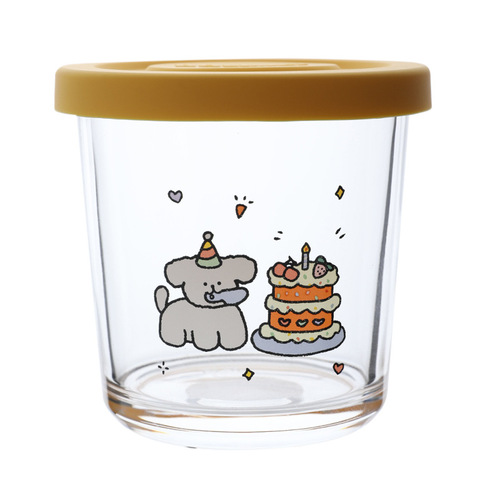 Bolimei sealed jar snack gift storage jar cute glass decorative jar grain storage jar