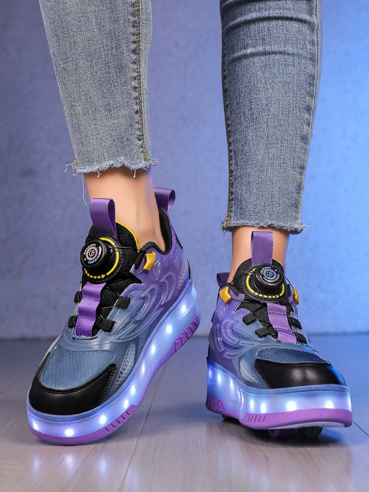 斯耐龙 Shoes on four wheels, детские двуколёсные коньки для мужчин и женщин, для пожилых, для учеников начальной школы, (Cross-border trading), для начинающих