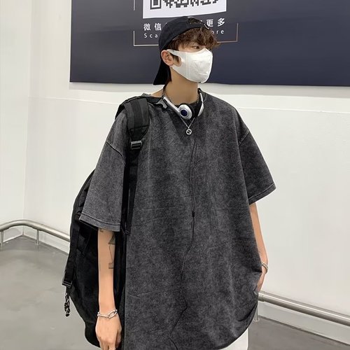 Standard Youth Trend T-shirt Spring Men's Crew Neck Fashion Streetwear Brand Casual Short Sleeve Daily Urban Style