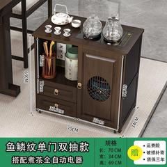 移动茶水柜茶桌边柜泡茶台烧水壶一体竹实木茶柜办公室茶具置物柜