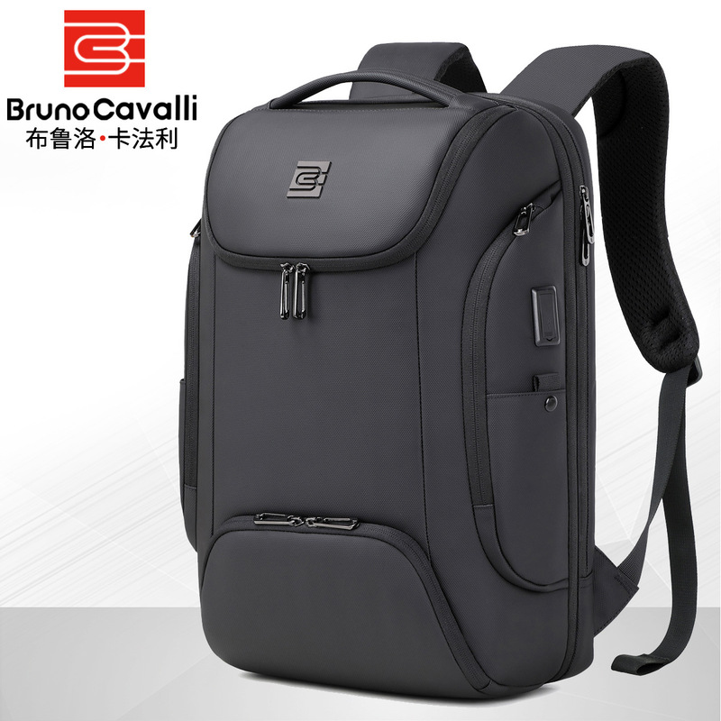 Expandable Backpack, Men's Backpack, Large Capacity Business Trip Travel Bag, 16inch Computer Bag, Short-Distance Luggage Bag