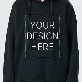 custom定制连帽卫衣工作服添加你的个性化图片logo烫画打印在正面