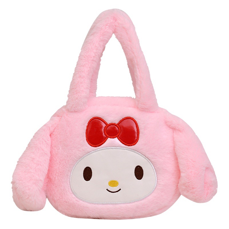 Bolso pequeño lindo para las mujeres 2023 nuevo simple peludo bolso de hombro de dibujos animados estilo coreano chica bolsa de salida portátil