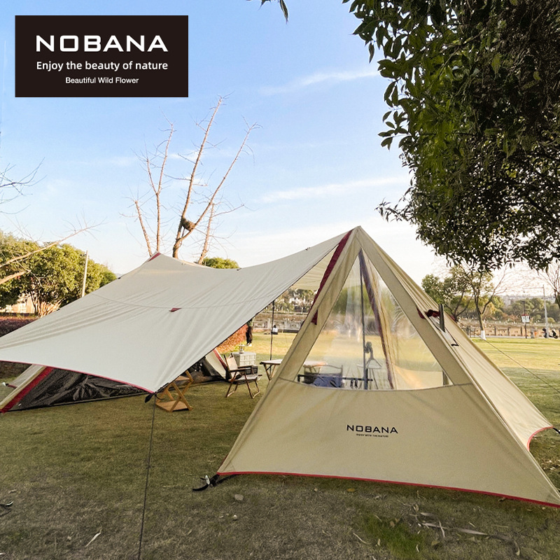 NOBANA al aire libre refugio tienda de campaña portátil gran espacio sombrilla dosel auto-conducción coche de viaje sala de estar tienda