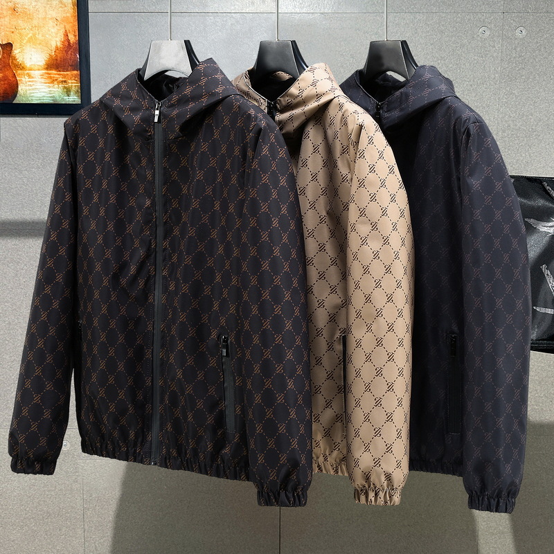 Evropská a jihovýchodní Asie přeshraniční bundy pro mladé hezké bundy pánské jarní a podzimní trend s kapucí 2024 podzimní větrovka_voghion.com