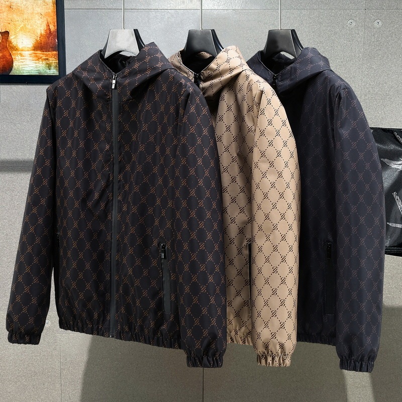 Europe Southeast Asia Cross-border Coat Youth Handsome Jacket Men's Spring and Autumn Hooded Fashion 2024 Autumn Coat Jacket Europe Southeast Asia Cross-border Coat Youth Handsome Jacket Men's Spring and Autumn Hooded Fashion 2024 Autumn Coat Jacket