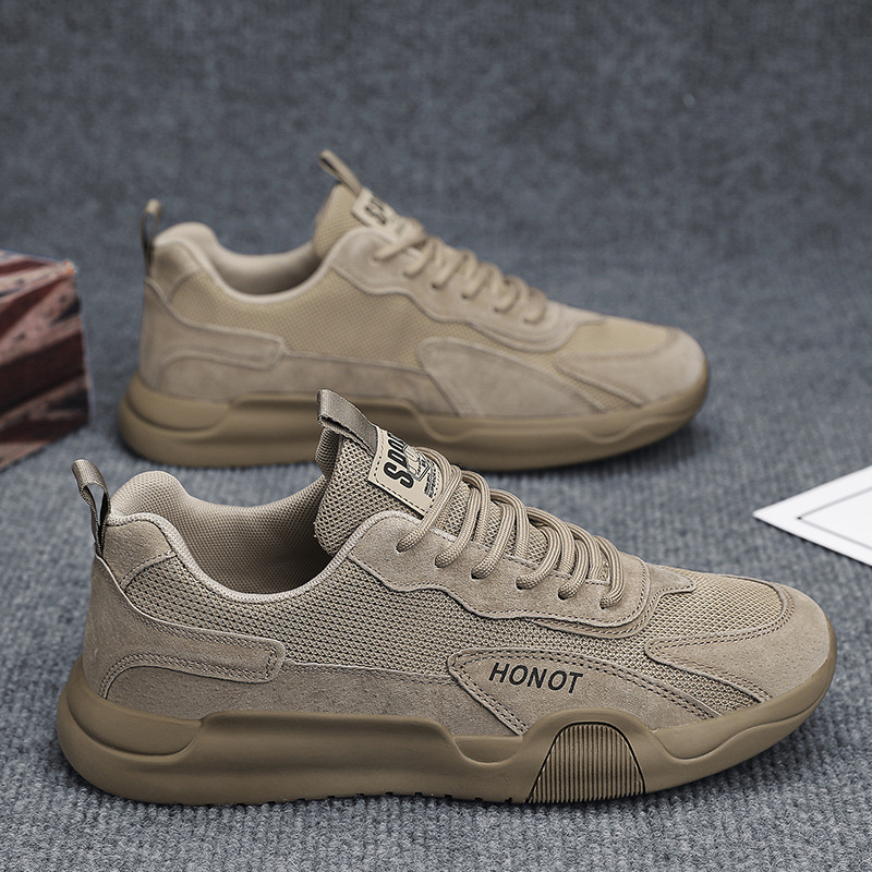 勞保男鞋耐磨2023新款夏季透氣網面幹活男士工作防滑休閒運動潮鞋