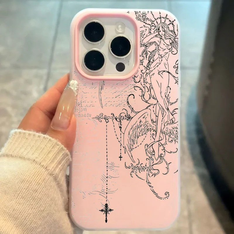 Sculpture Queen 2-in-1 Jelly Phone Case for iPhone 15
