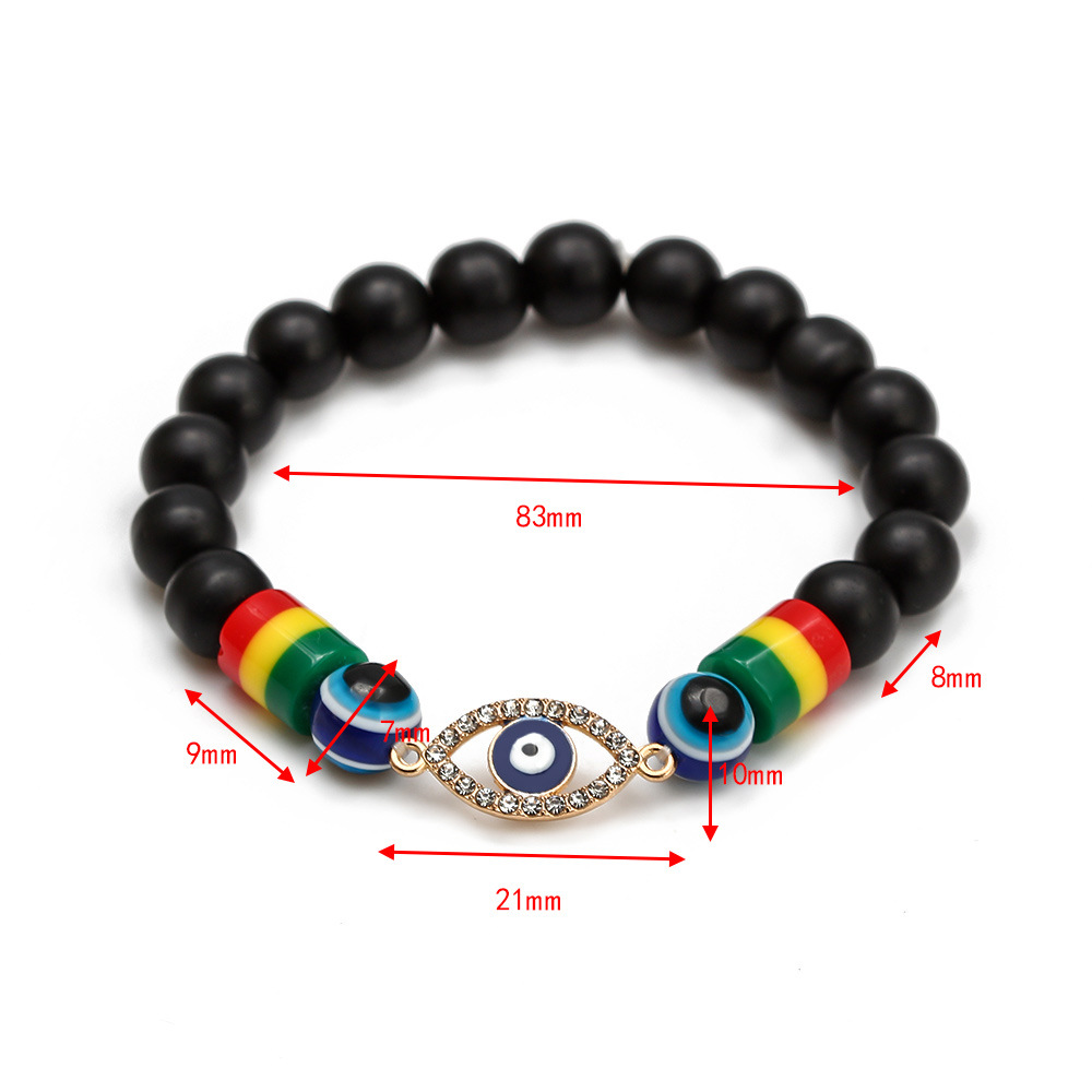 Fashion Palm Eye Agate Beaded Bracelets 1 Piece