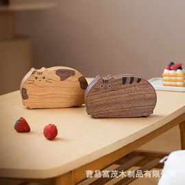 创意猫咪首饰盒梳妆台项链饰品包装盒翻盖式珠宝盒戒指手链饰品盒