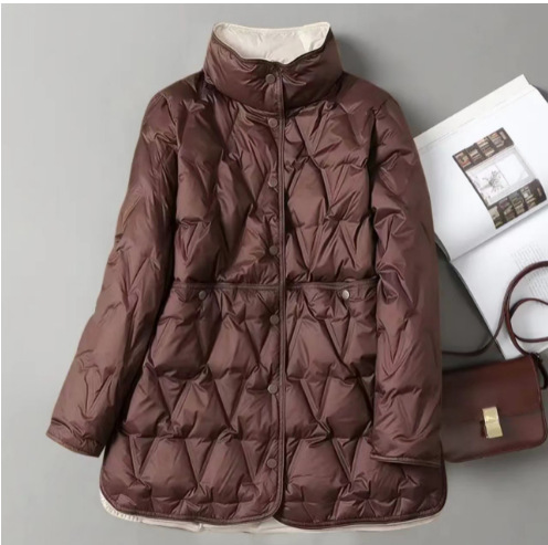 国境を越えた秋冬の新型ダウンジャケットの女性の中には、薄いサイズのゴムがあります。