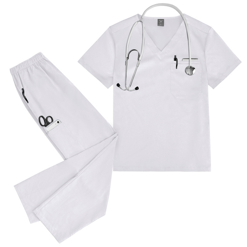 42019男女高品質大サイズ3xxxl手洗い服医師病院美容院の口銭看護師作業服|undefined