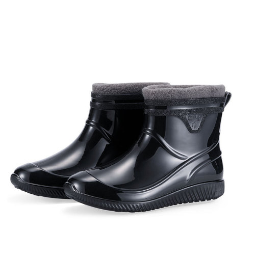 Fashionable men's short-tube rain boots, men's rain boots, men's water shoes, rubber shoes, kitchen work shoes, water boots, fishing car wash shoes, overshoes