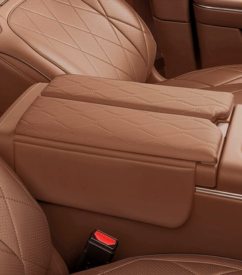 Original Car Color Matching, Velcro – Armrest box pad - lantu-taishan-x8-warm-brown