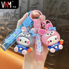 クリエイティブ UV メッキキャロットウサギキーホルダーかわいいバッグペンダント車のキーチェーンキャッチャーマシン小さなギフト卸売