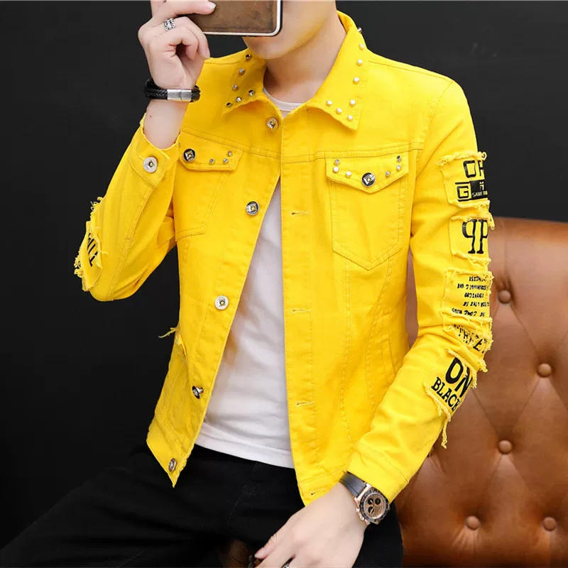Denim trend universal jacket for leisure, Korean style
