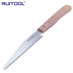 6-inch wooden handle dog leg saw SK5 sharp tip labor-saving woodworking hand saw, handmade household small saw, garden saw, fruit branch saw