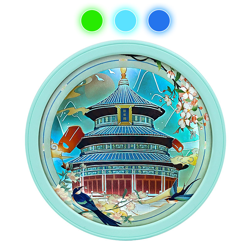 国潮风纸雕灯定制全国城市景区旅游文创纪念品创意礼物纸雕冰箱贴|undefined