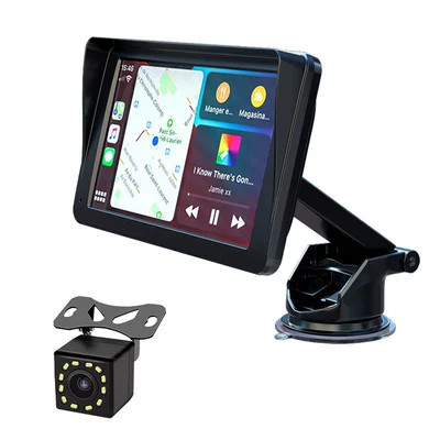 7 inch car navigation Bluetooth Wifi5G transmission wireless carplay portable screen HD car mp5 player (Simsiz CarPlay və Android Auto) - q7d
